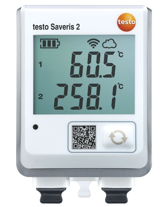 디스플레이가 가능하며 NTC 온도 센서가 내장된 무선 온도 측정 시스템 - testo Saveris 2-T3